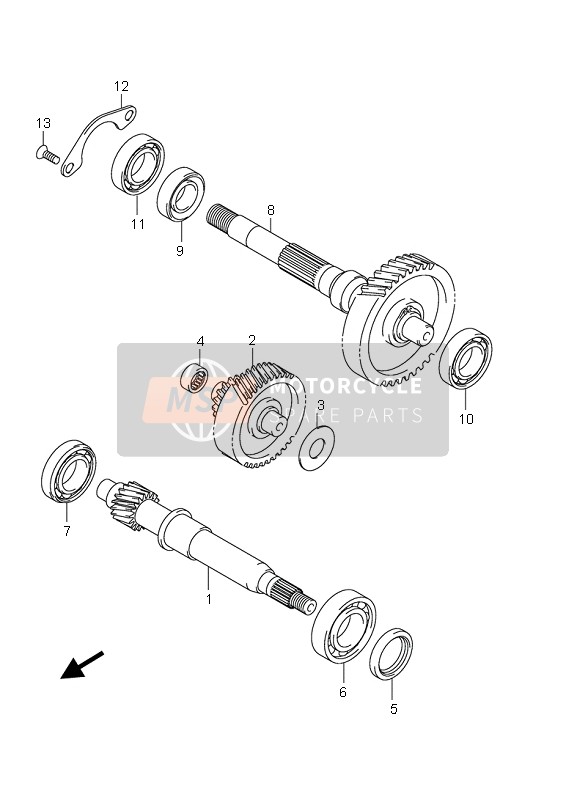 Suzuki UH200 BURGMAN 2007 Transmission (2) pour un 2007 Suzuki UH200 BURGMAN